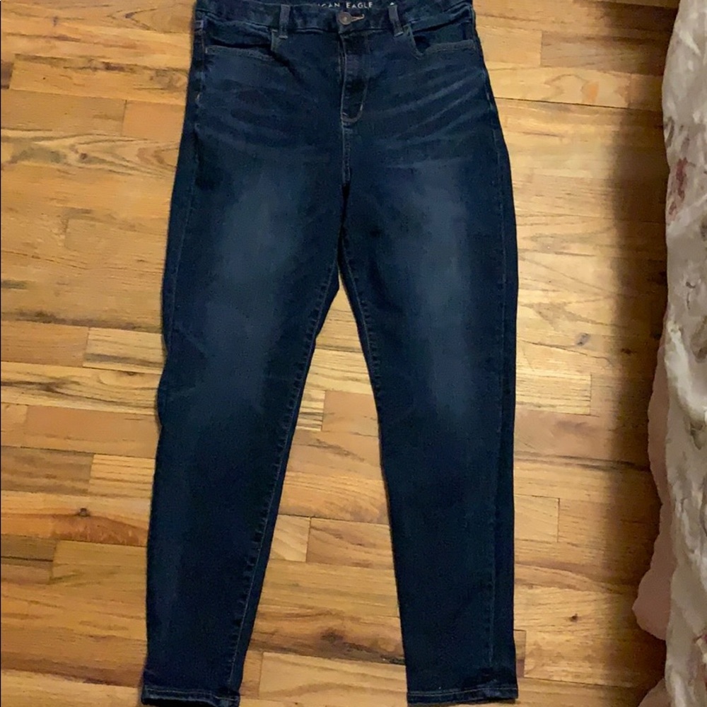 Dark blue jeans